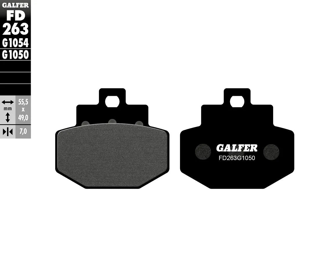 Galfer Semi-metalliska bromsbelägg för OEM-ersättning - Bak