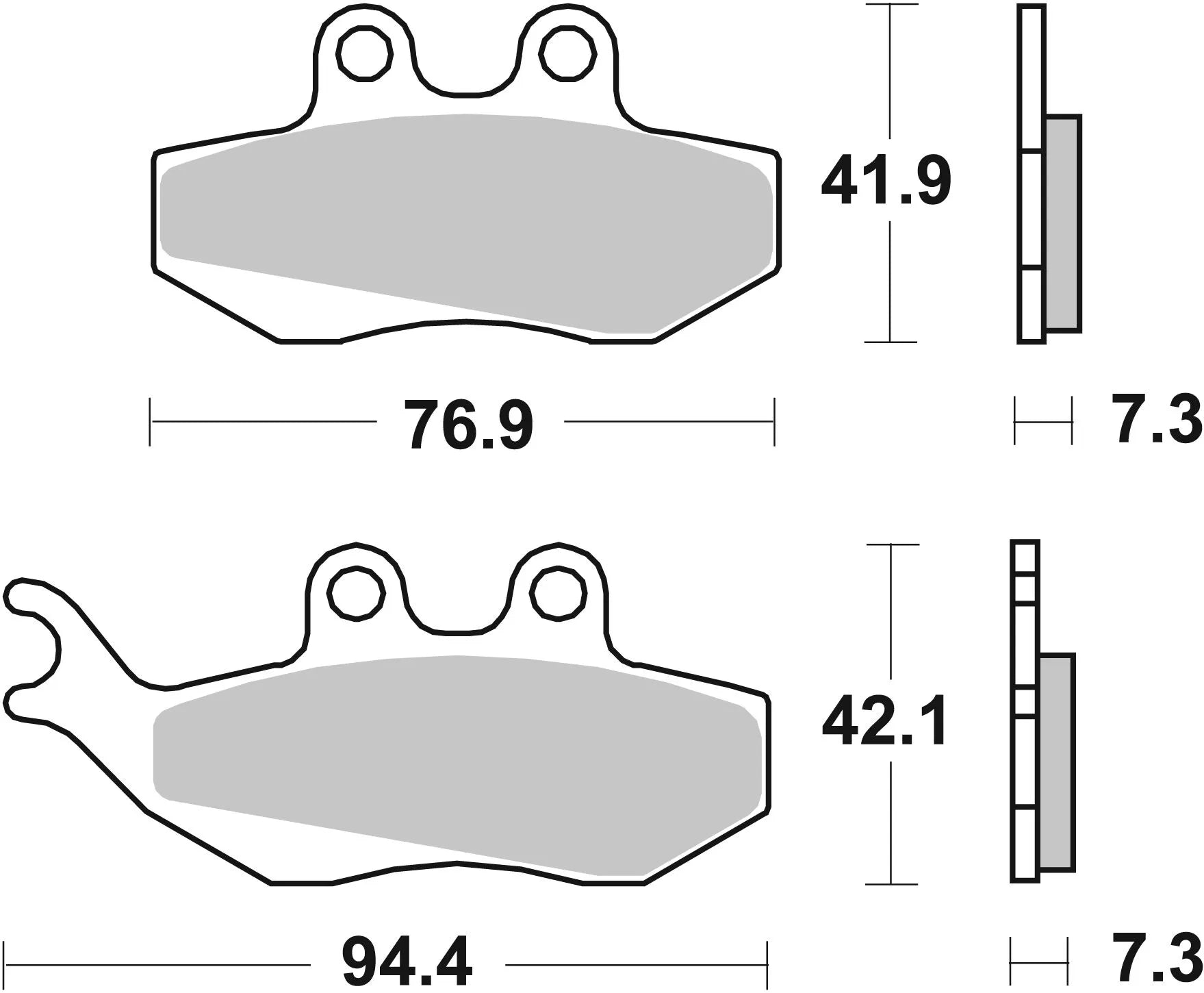 Sbs Ms Scooter Maxi Sintered Bromsbelägg Set - Fram