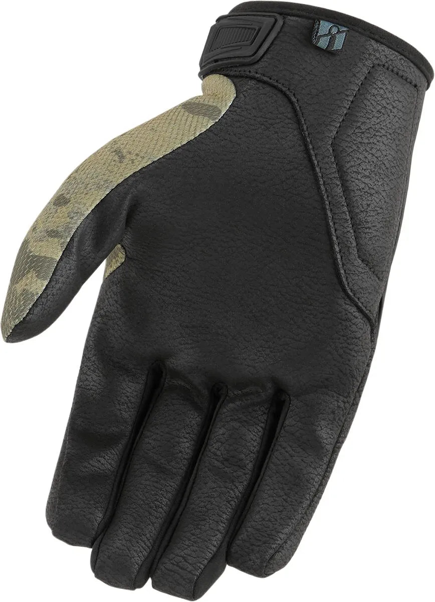 Icon Hooligan Ce Gloves For Sport Riding - Black/Camo Tan