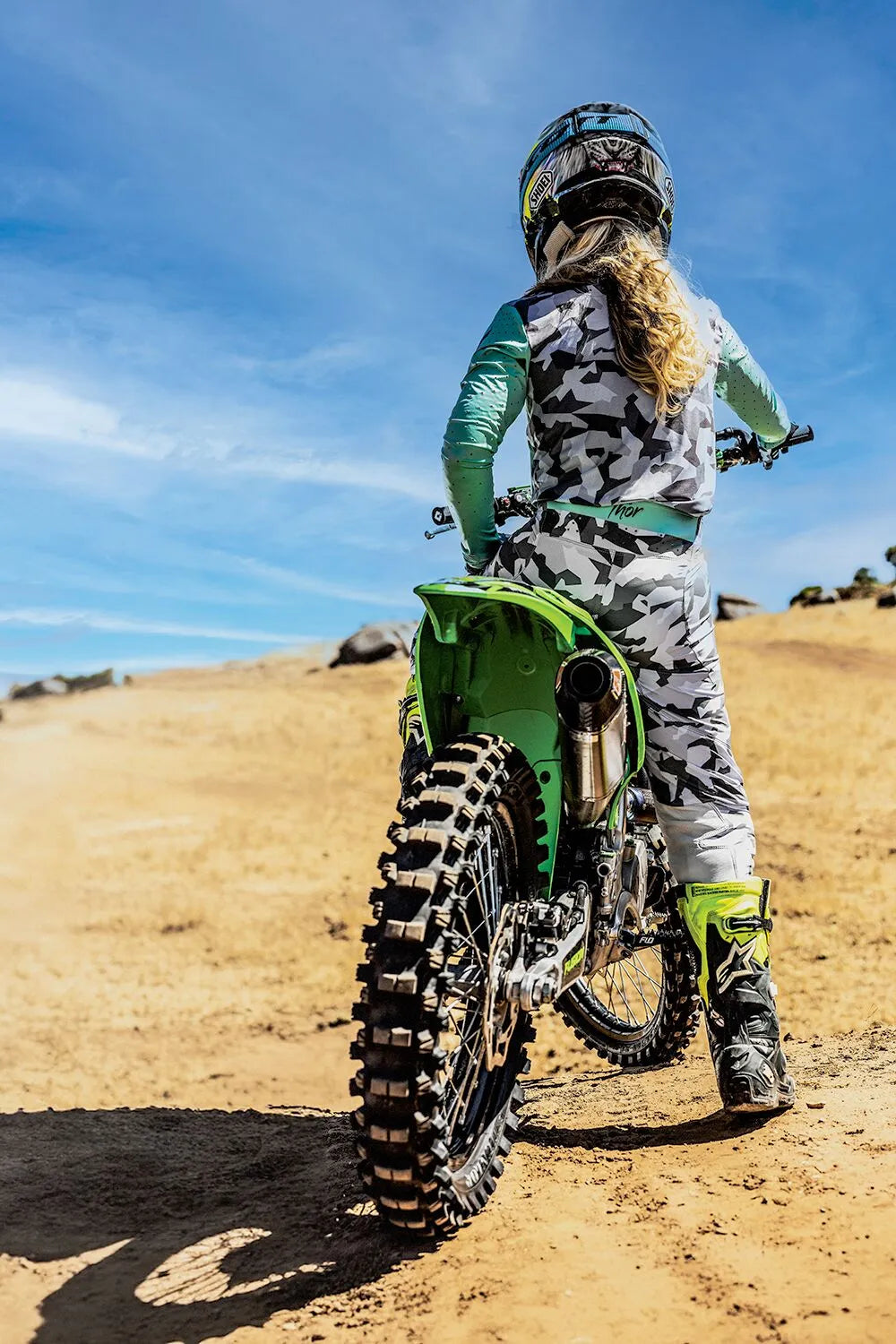 Thor Women's Sportmode Shadow Pants - Black/Green/Teal/White/Camo Gray