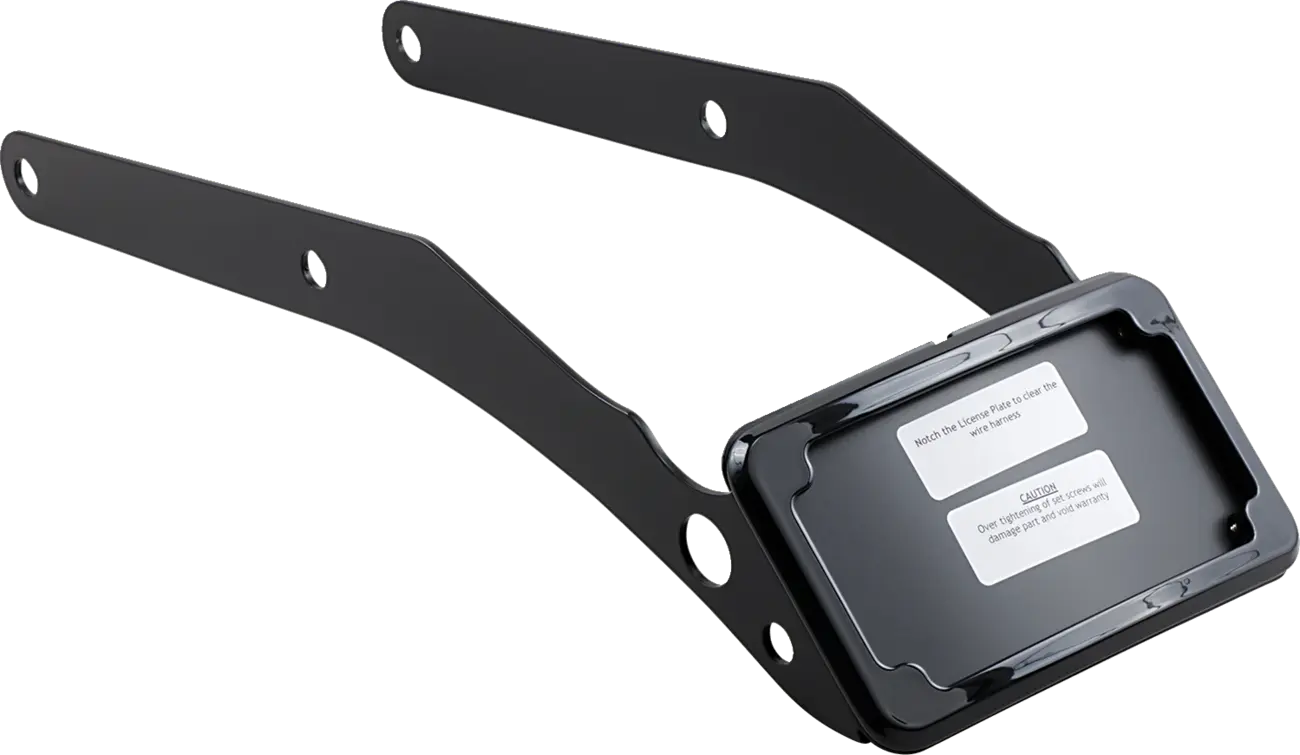 Cycle Visions Curved License Plate Mount With Frame