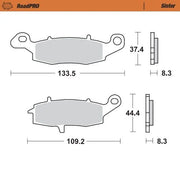 Moto-master Roadpro Sinter Bromsbelägg Fram - Fram
