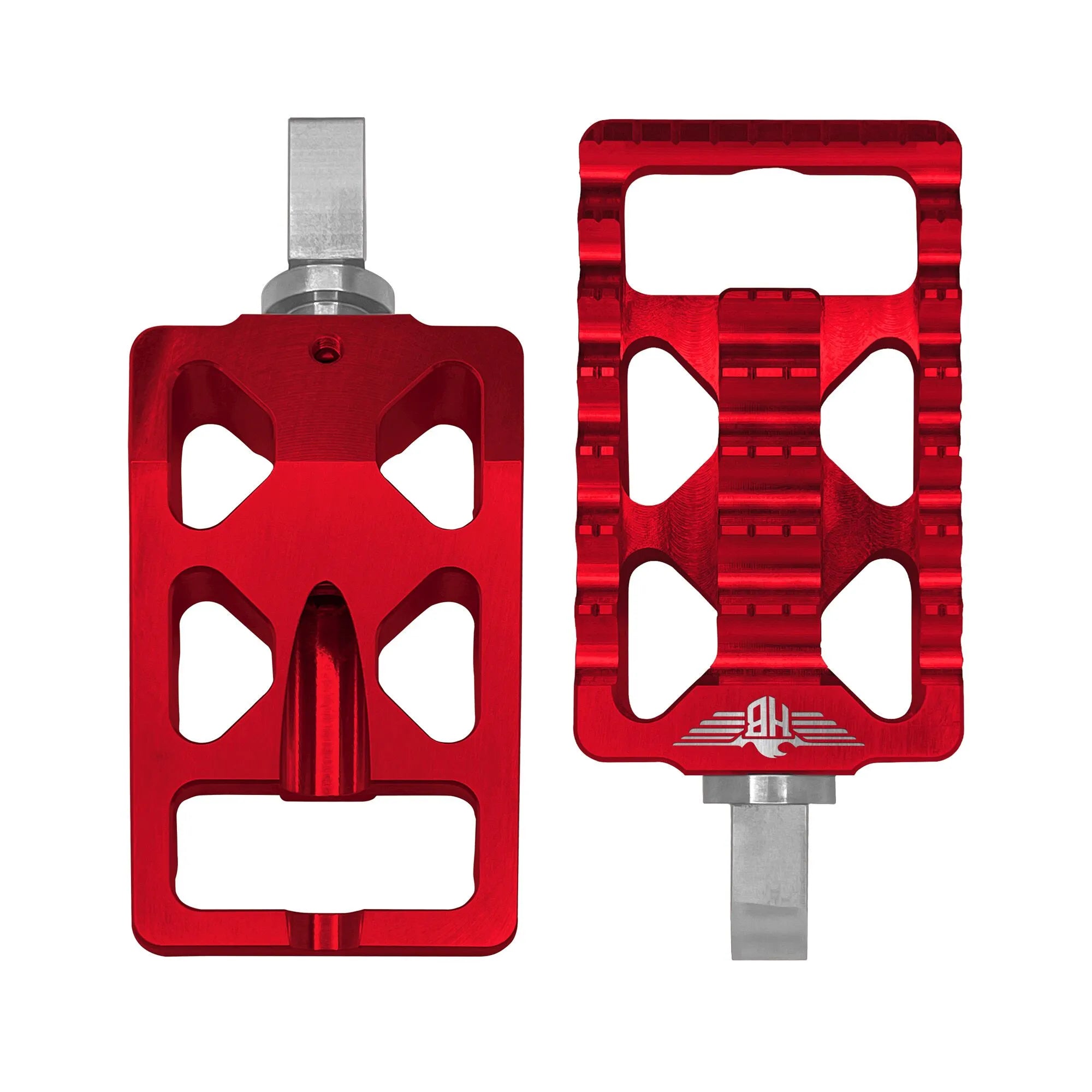 Heinz Bikes Adjustable Foot Pegs For Harley - Red