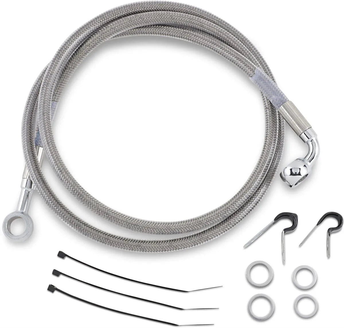 Drag Specialties Rostfri Stål Främre Bromsslang Kit