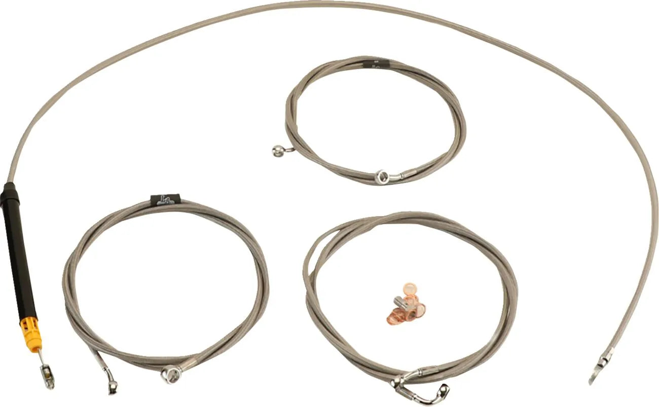 La Choppers Standard Stainless Braided Cable Kit for Ape Hangers