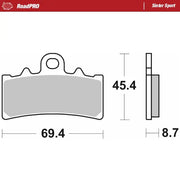 Moto-Master RoadPro Sinter Sport Front Brake Pads
