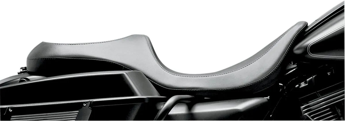 Le Pera Villain Seat - Black Vinyl Motorcycle Seat - For Harley Davidson