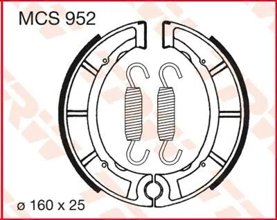 Trw Mcs952 Brake Shoes - Organic Compound - Front & Rear