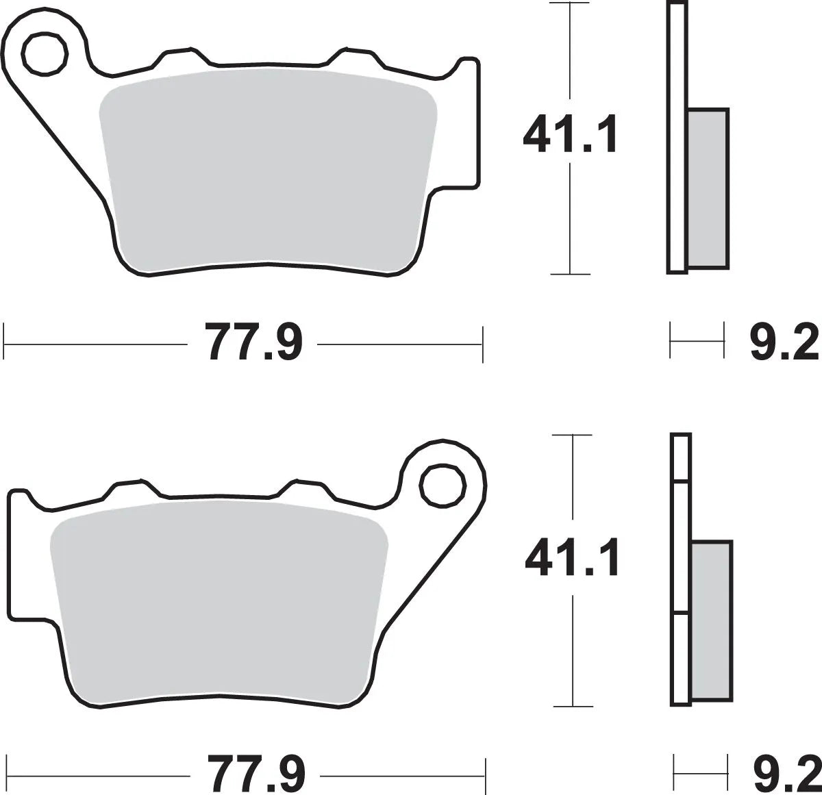 Sbs Ls Street Excel Sintered Metal Bakre Bromsbelägg - Bak