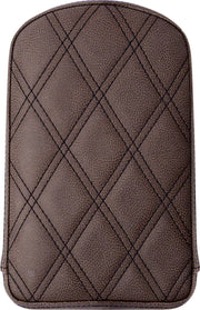 Saddlemen Sissy Bar Pad - Brown Lattice Stitched