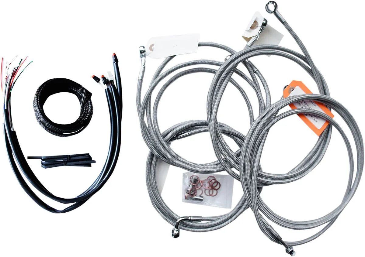 LA CHOPPERS Stainless Braided Cable Kit for Ape Hangers
