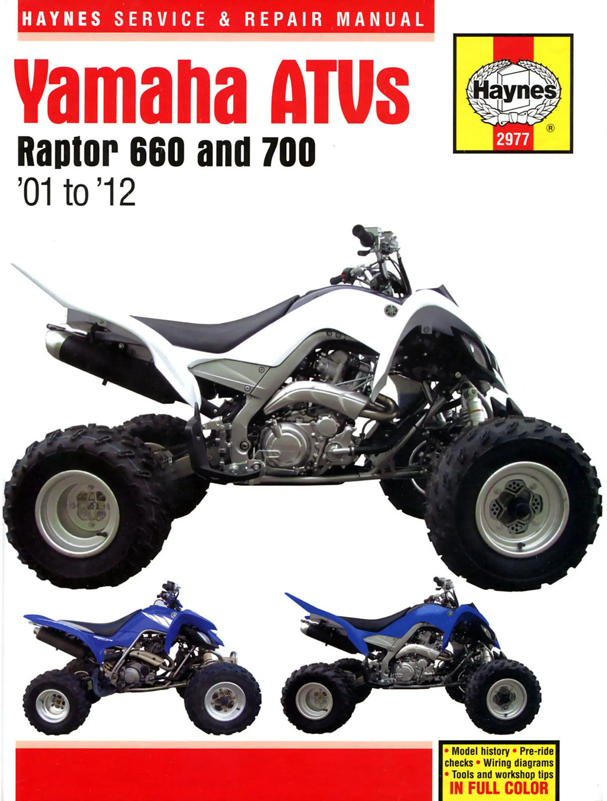 Haynes Service Manual for Yamaha Raptor 660 700