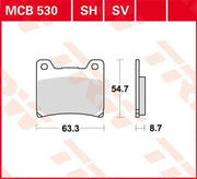 Trw Sh Series Sintrade Bakre Bromsbelägg - Fram & Bak