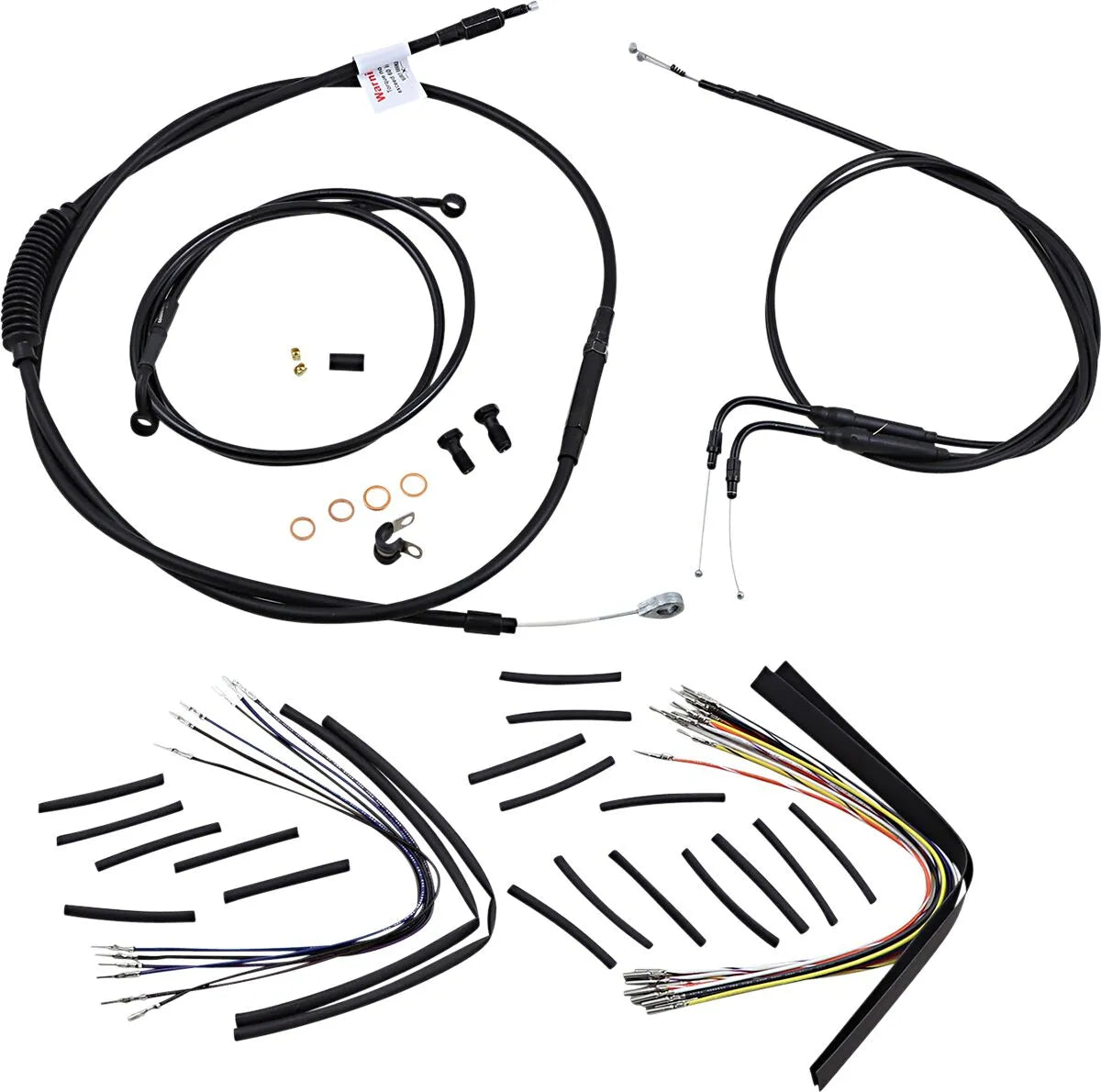 BURLY BRAND Complete Vinyl Handlebar Cable Kit for Ape Hangers