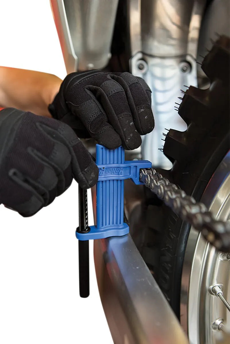 Motion Pro SlackSetter Pro Chain Slack Setting Tool Blue Anodized