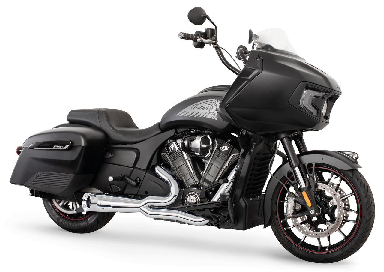 Freedom Performance Exhaust Shorty Turn Out Straight Cut 2-INTO-1 for Indian Powerplus & Thunderstroke