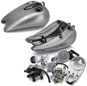 Zodiac One Piece Stretched Tank, Dash & Speedo Kits for Sportster – Gas- & Oil Tank