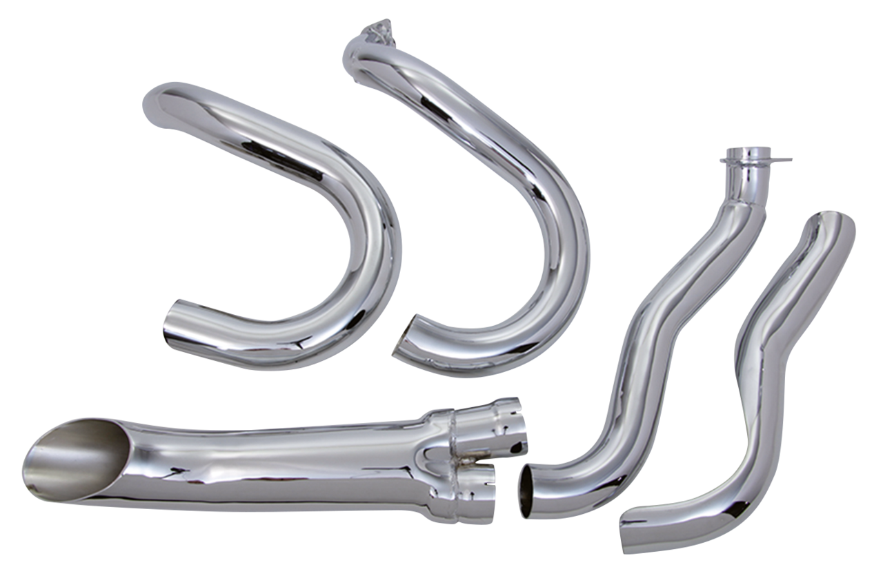V-Twin Open 2-INTO-1 Exhaust for Late Shovelhead