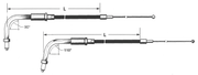 Barnett Clutches & Cables T07 - Throttle & Idle Cable 2002-2007 Touring – Control Cables & Hydraulic Lines