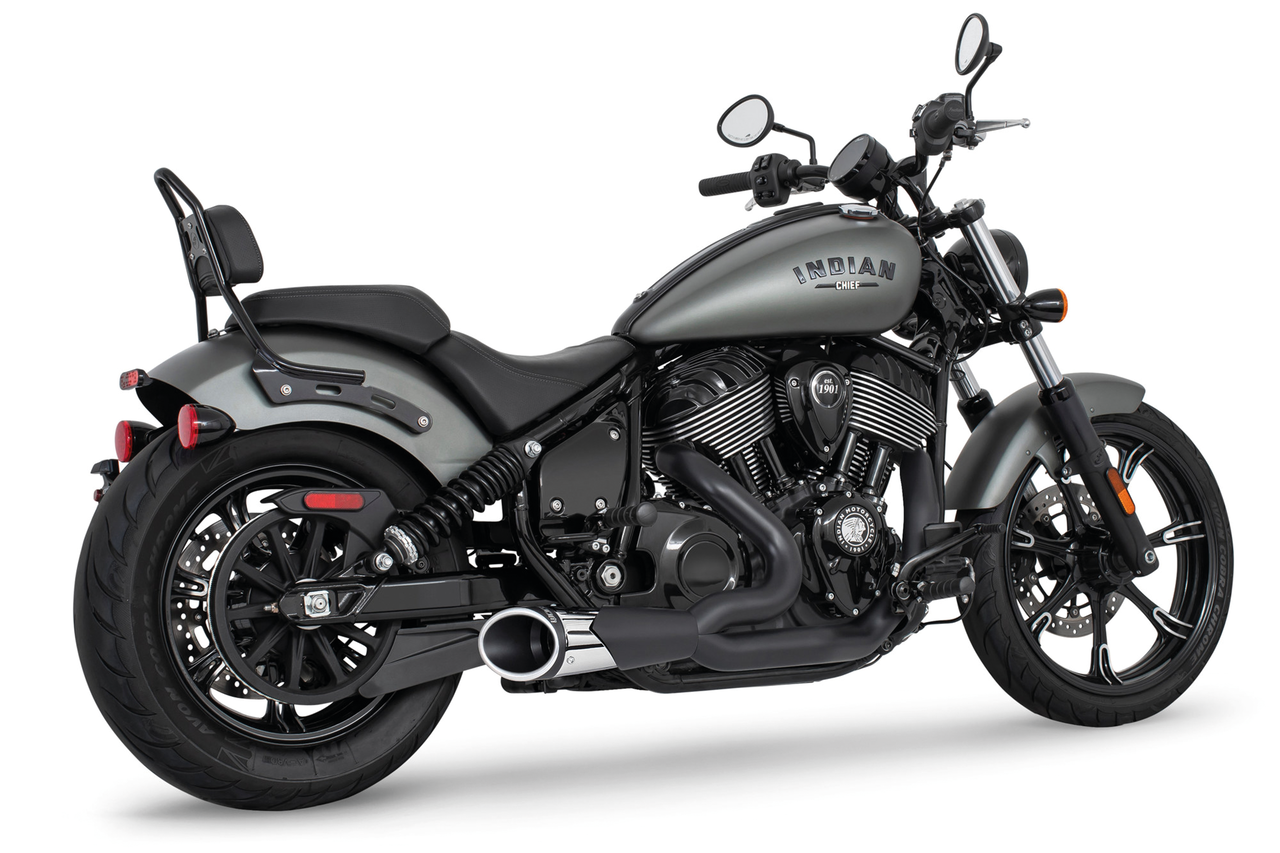 Freedom Performance Exhaust Combat Slash Cut 2-INTO-1 for Indian Powerplus & Thunderstroke