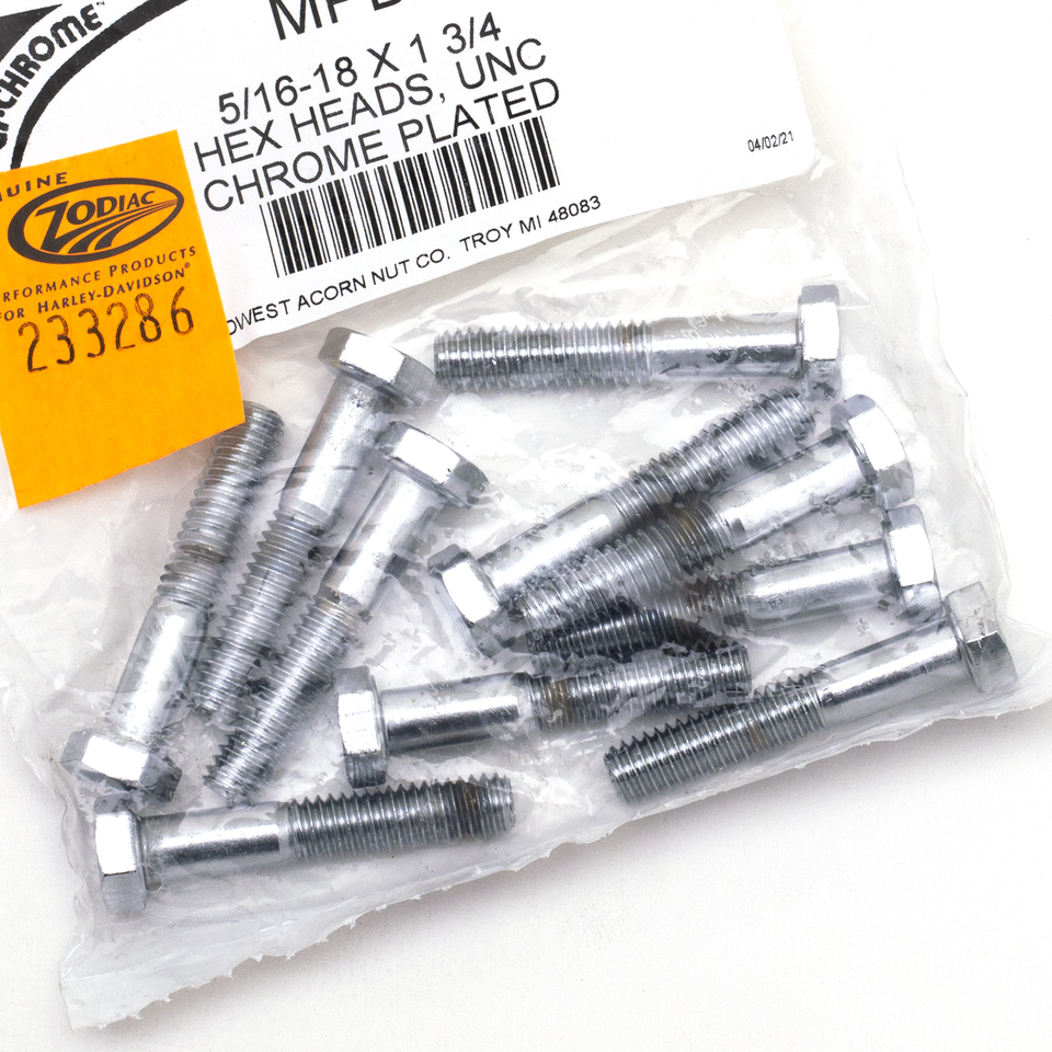Midwest Acorn Nut Company Chrome Plated Hex Head Cap Screws Assortment – Hardware