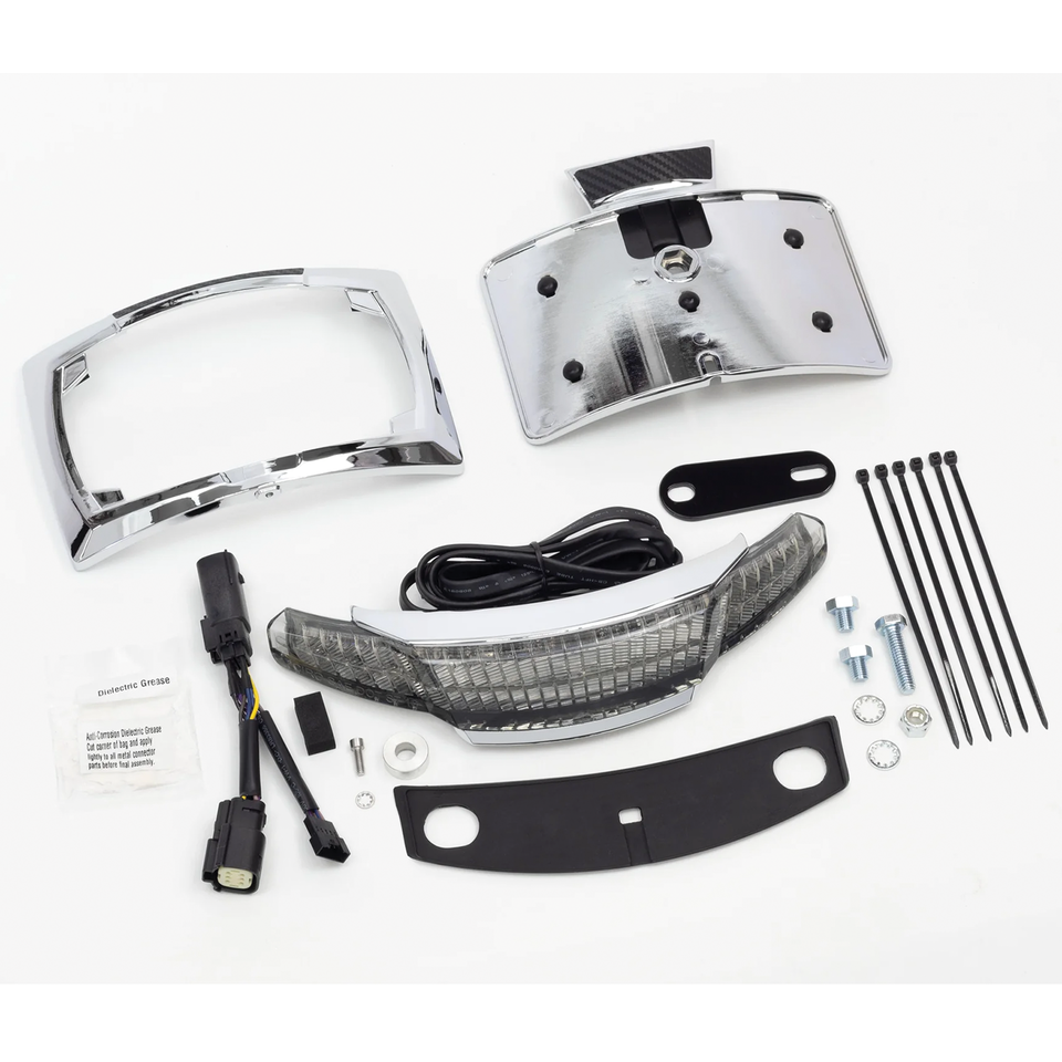 Ciro Latitude Tail Light & License Plate Holder for Touring – Electric & Light
