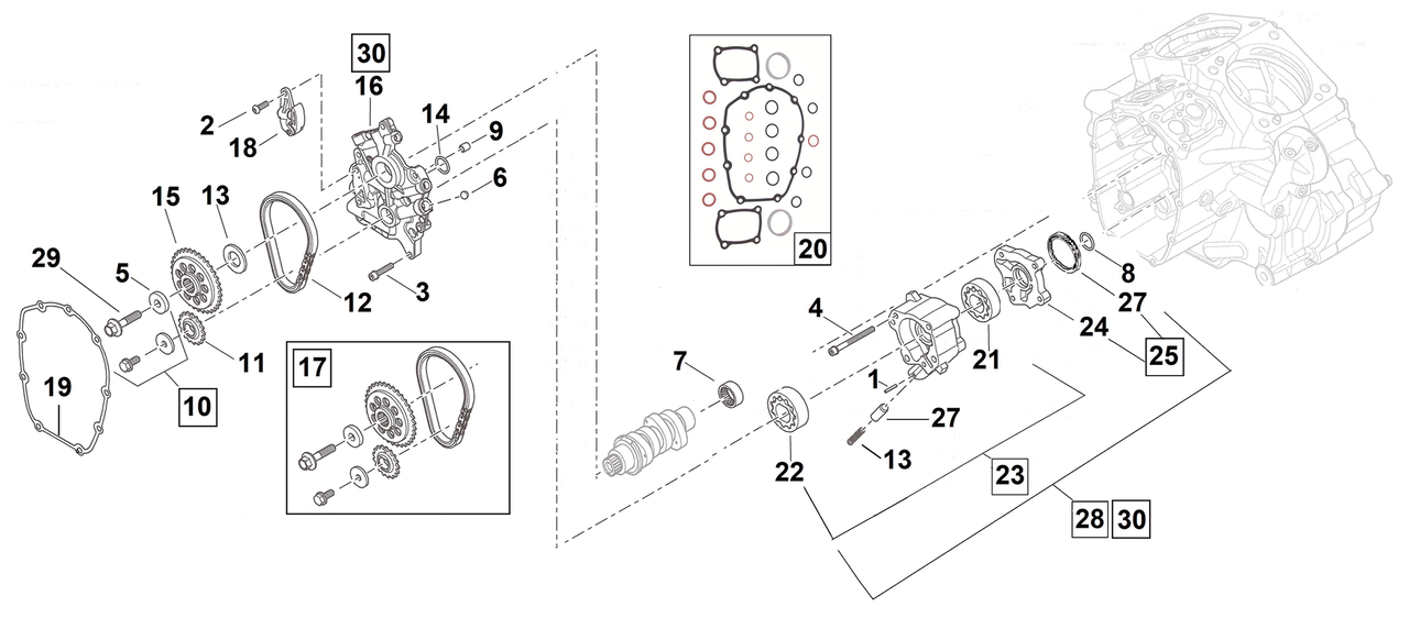 Cycle Pro LLC Cam Drive Parts for Milwaukee Eight – Engine