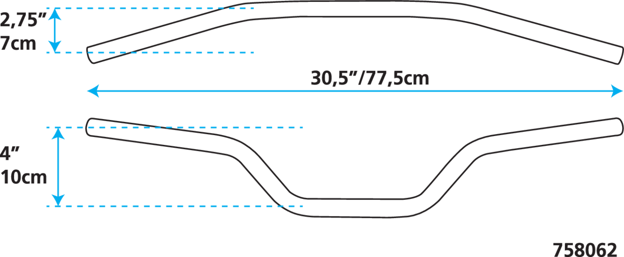 Zodiac Custom Products One Inch Diameter Dirt Track Handlebars