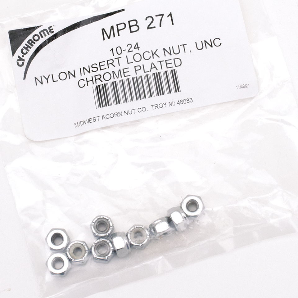 Midwest Acorn Nut Company Chrome Nyloc Nut Assortment – Hardware