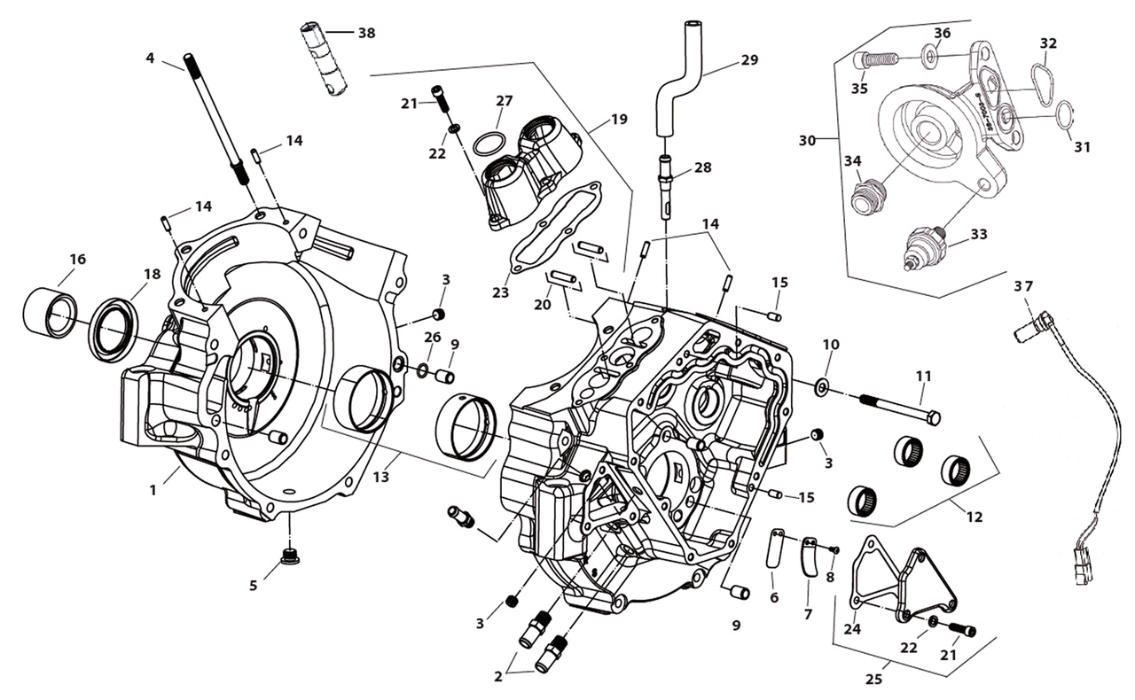 S&S Cycle X-Wedge Crankcase – X-Wedge parts