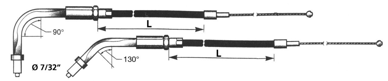 Barnett Clutches & Cables T13 - Throttle and Idle Cable 1996-2006 Sportster – Control Cables & Hydraulic Lines
