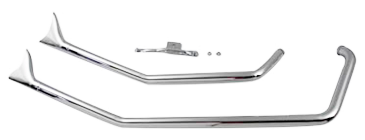 V-Twin Chrome Upsweep Fishtail Drag Pipes – Exhaust