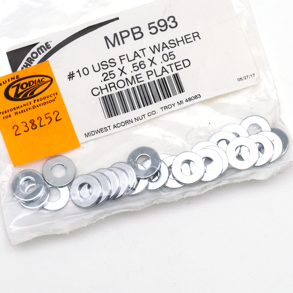 Midwest Acorn Nut Company Chrome Plated Flat Washers Assortment – Hardware