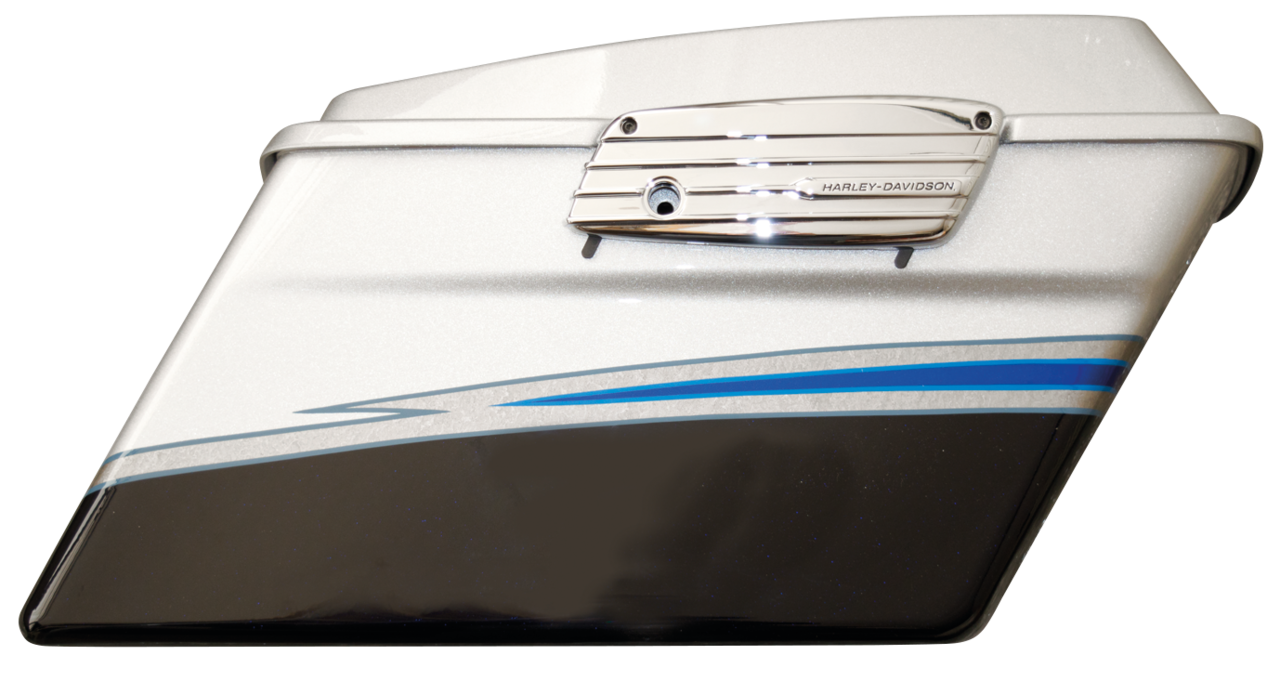 Zodiac Ghdp Saddlebag in Silver Blue Paint