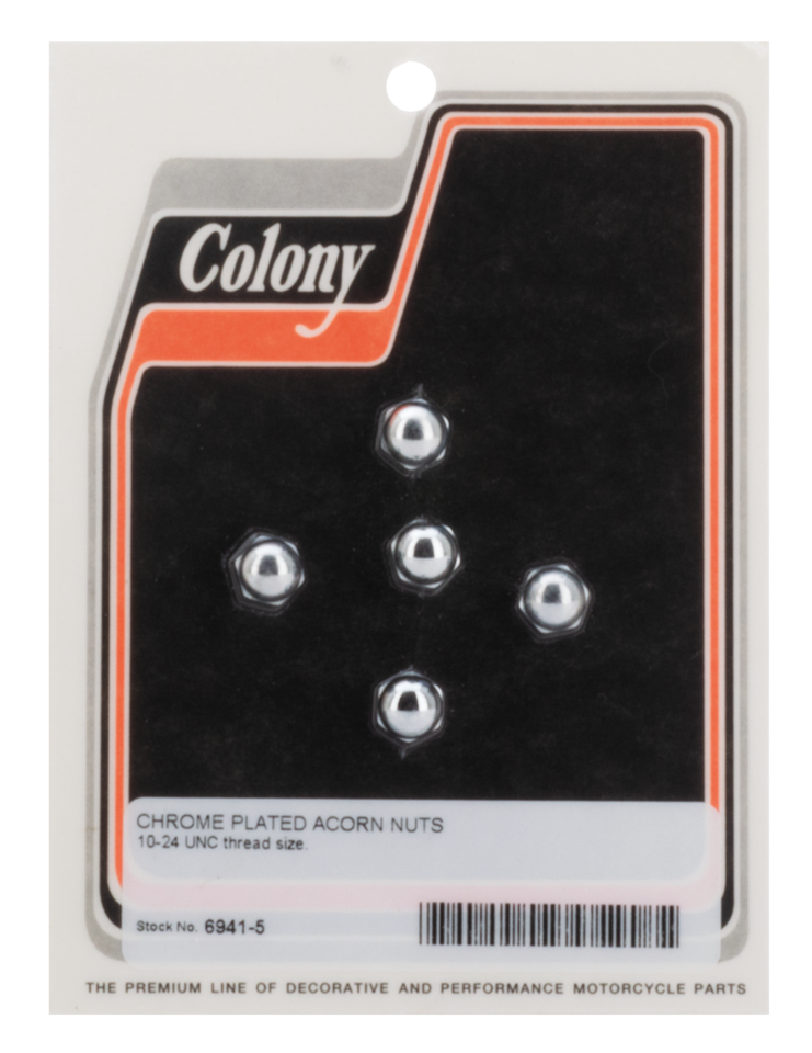 Colony Round Top Chrome Acorn Nuts – Hardware