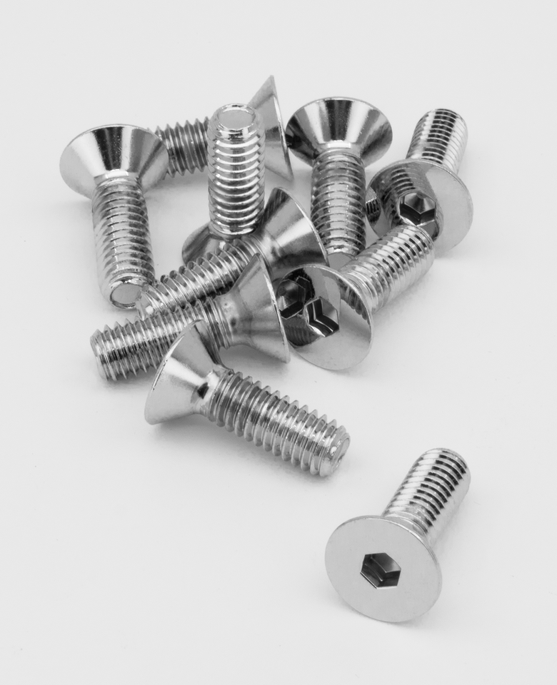 Midwest Acorn Nut Company Chrome Plated Counter Sunk Flat Head Socket Screws – Hardware