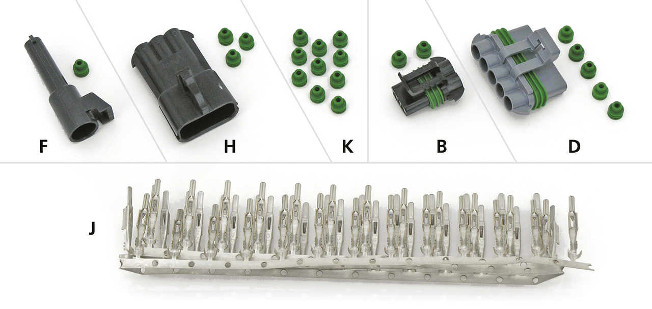 Namz Delphi Packard Weatherpack Connectors – Electric & Light