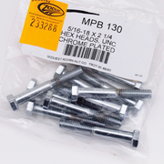 Midwest Acorn Nut Company Chrome Plated Hex Head Cap Screws Assortment – Hardware