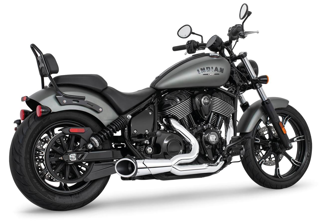 Freedom Performance Exhaust Combat Slash Cut 2-INTO-1 for Indian Powerplus & Thunderstroke