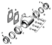 James Gaskets Manifold Parts for Knucklehead & Panhead – Intake