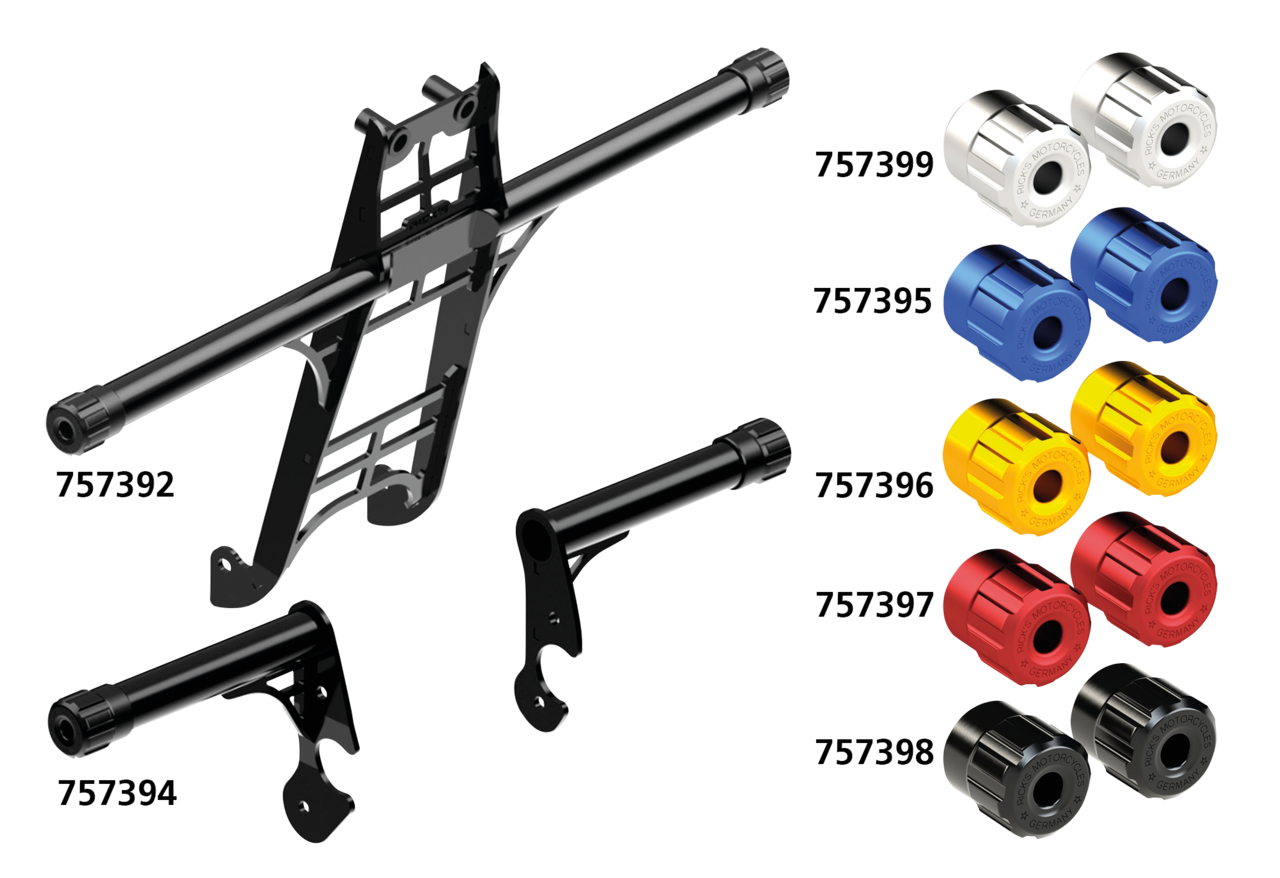 Rick's Clubstyle Crash Bars for Milwaukee Eight Softail – Frame & Rear Suspension