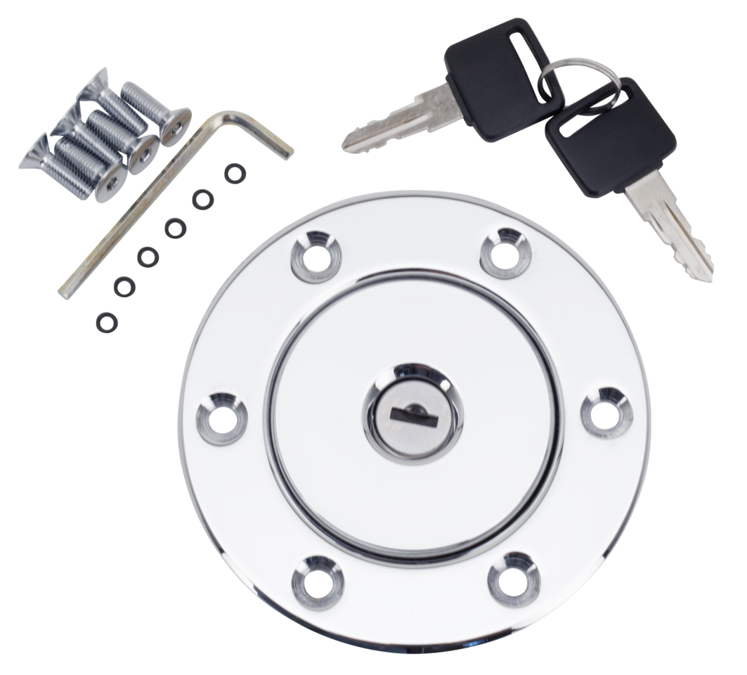 Zodiac Chrome Plated Aero-Style Aluminum Gas Caps – Gas- & Oil Tank