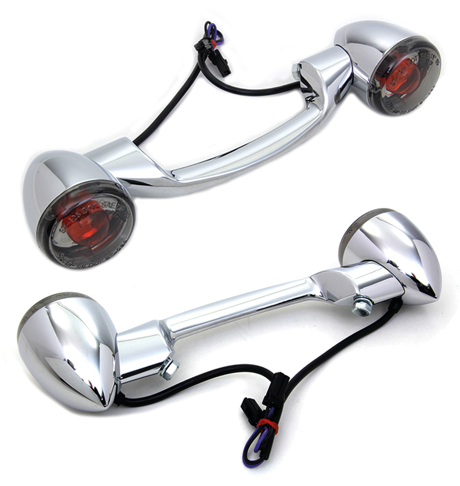 V-Twin Rear Turn Signal Bar with Bullet Turn Signals – Electric & Light