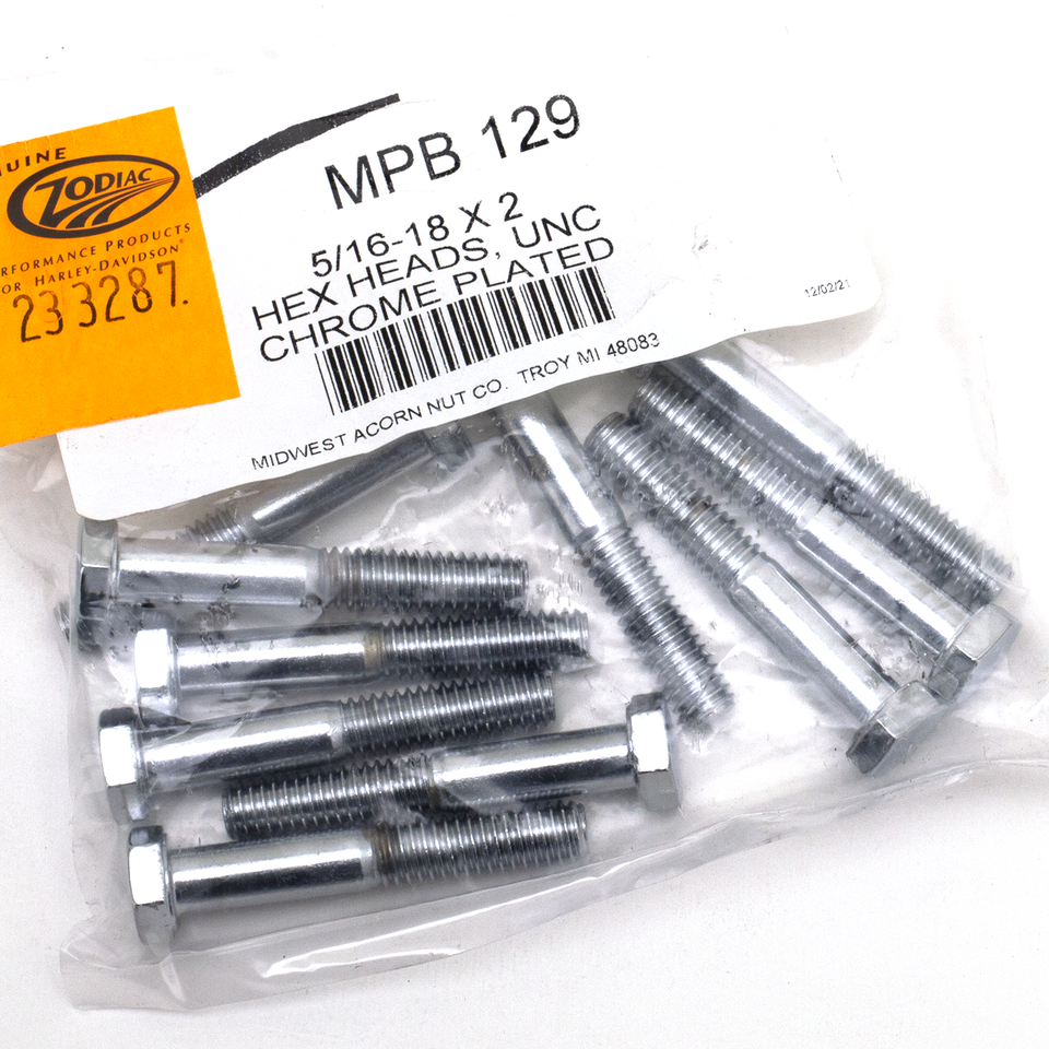 Midwest Acorn Nut Company Chrome Plated Hex Head Cap Screws Assortment – Hardware