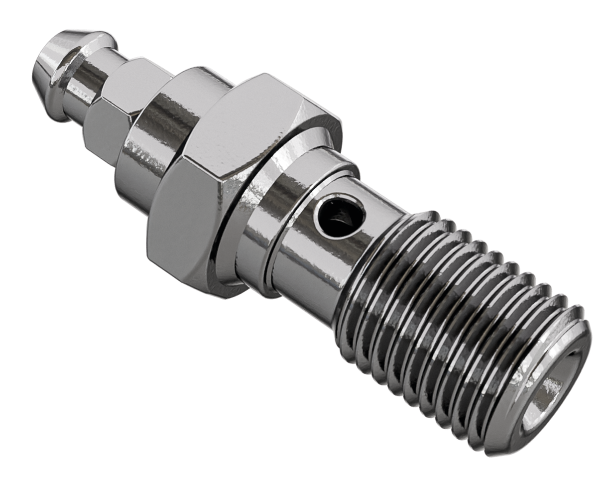 Goodridge Banjo Bolt with Bleeder Nipple – Control Cables & Hydraulic Lines