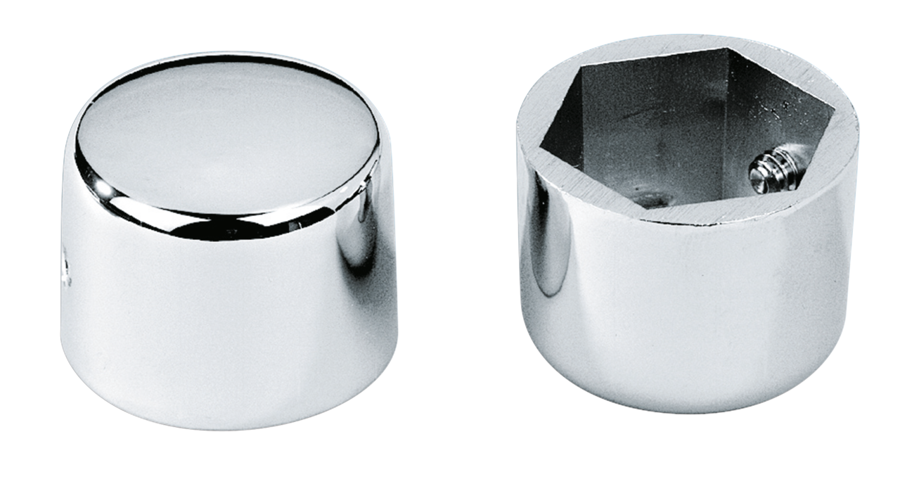 Zodiac Chrome & Black Front Axle Caps – Wheel & Tire