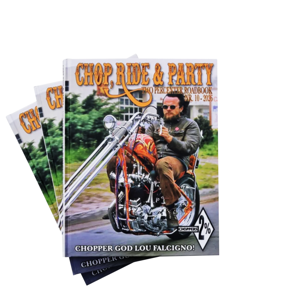 Chop, Ride & Party Two Percenter Roadbooks – Helmets