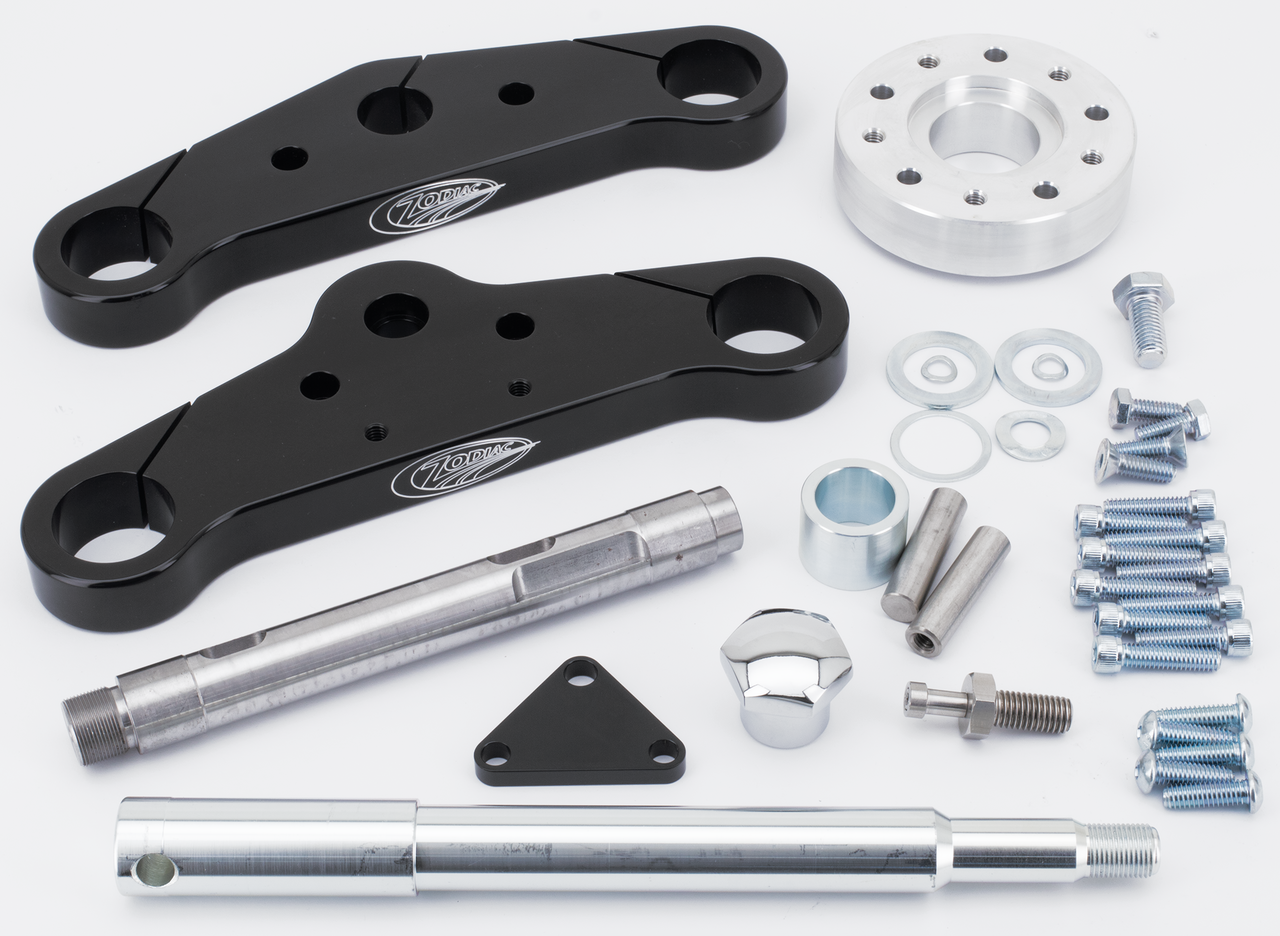 Zodiac Fat Plate Rev"o"lution Mid Glide Kit for Fx, Fxr, Dyna & Sportster – Front Forks