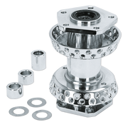 Zodiac Spool Style Chrome Hub with 80 Spoke Holes – Wheel & Tire
