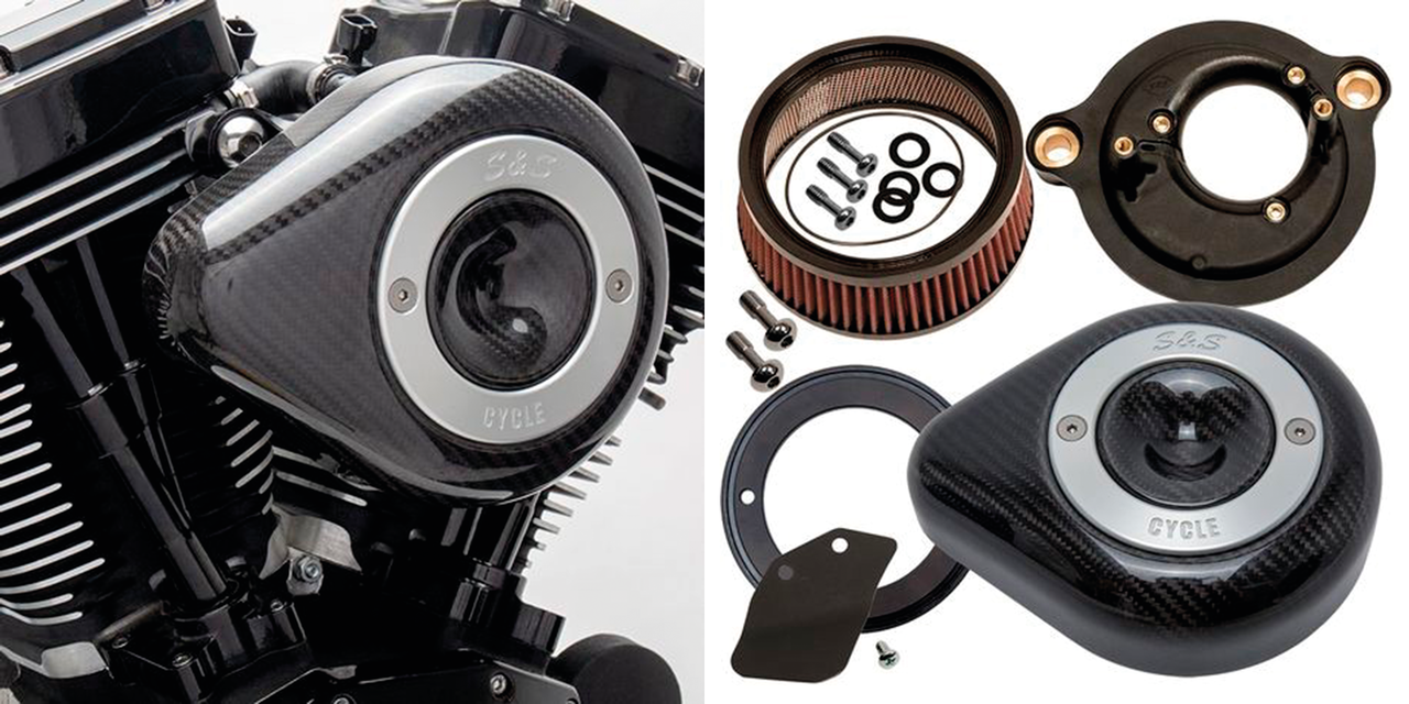 S&S Stealth Carbon Teardrop Air Cleaner – Intake